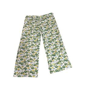 14 youth vintage handmade pajama pants l with frogs on Lily pads cottage whimsy